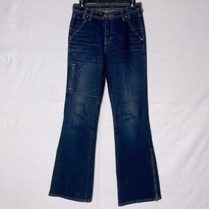 Vintage 90s Y2K Tommy Hilfiger High Rise Zippy Flare Leg Jeans 6 Streetwear